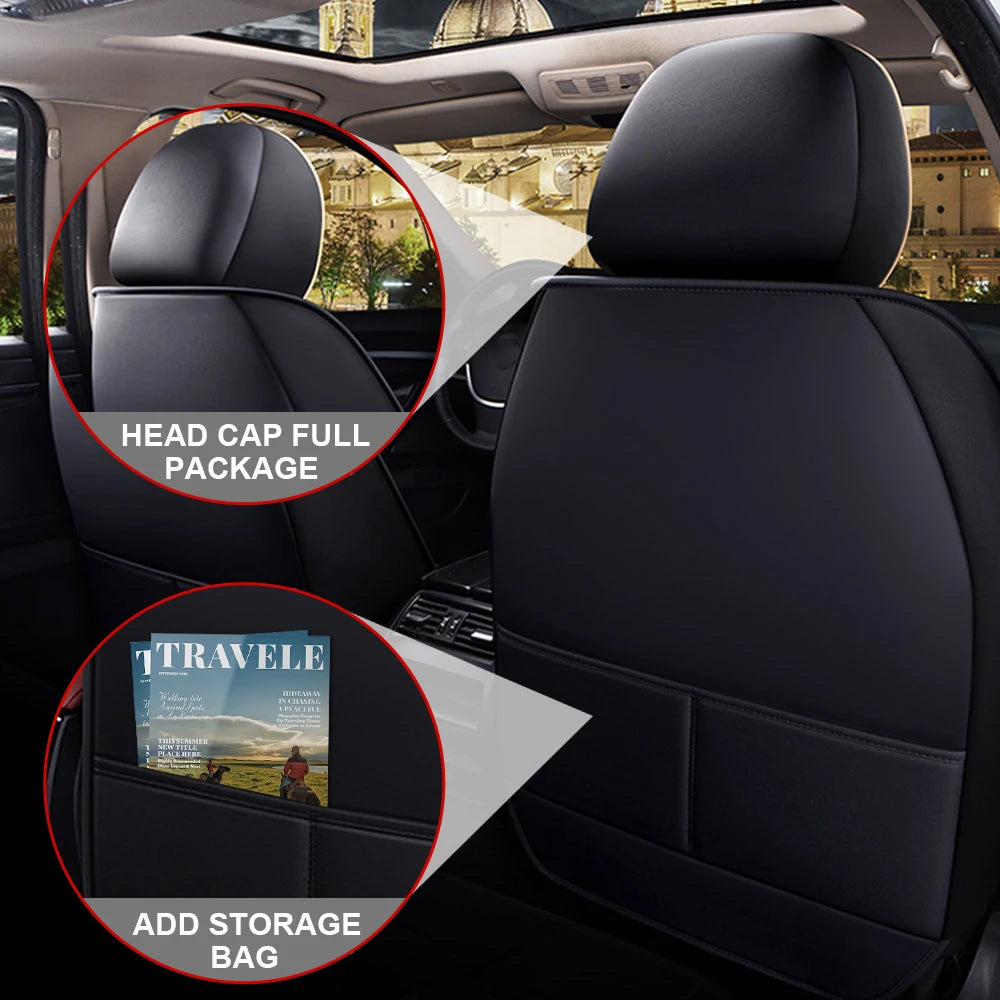 Deluxe PU Leather Car Seat Covers for Dodge Ram 2009-2021 1500 2500 3500