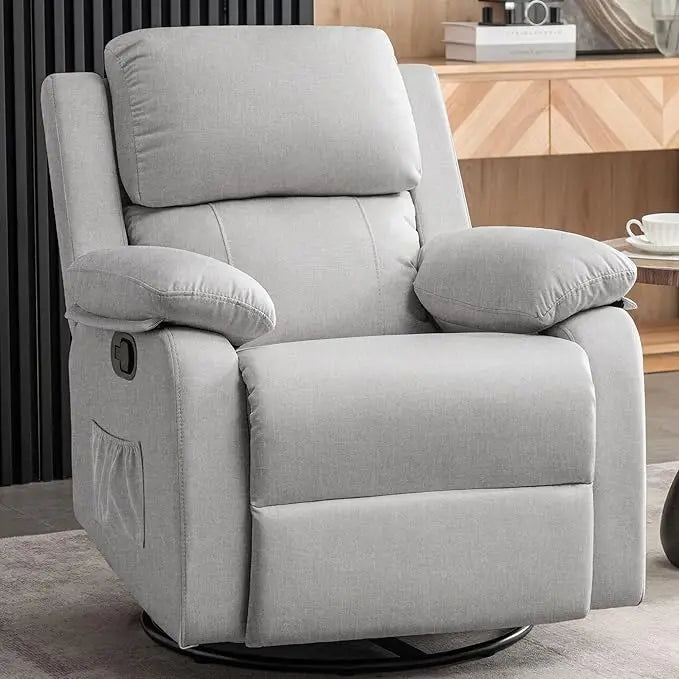 360 Swivel Rocker Recliner Chair for Small Spaces Upholstered Glider