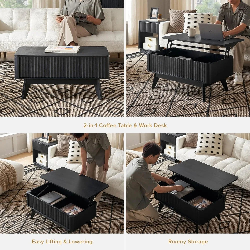 Brooklyn Lift Top Coffee Table Modern Farmhouse Mid Century Design