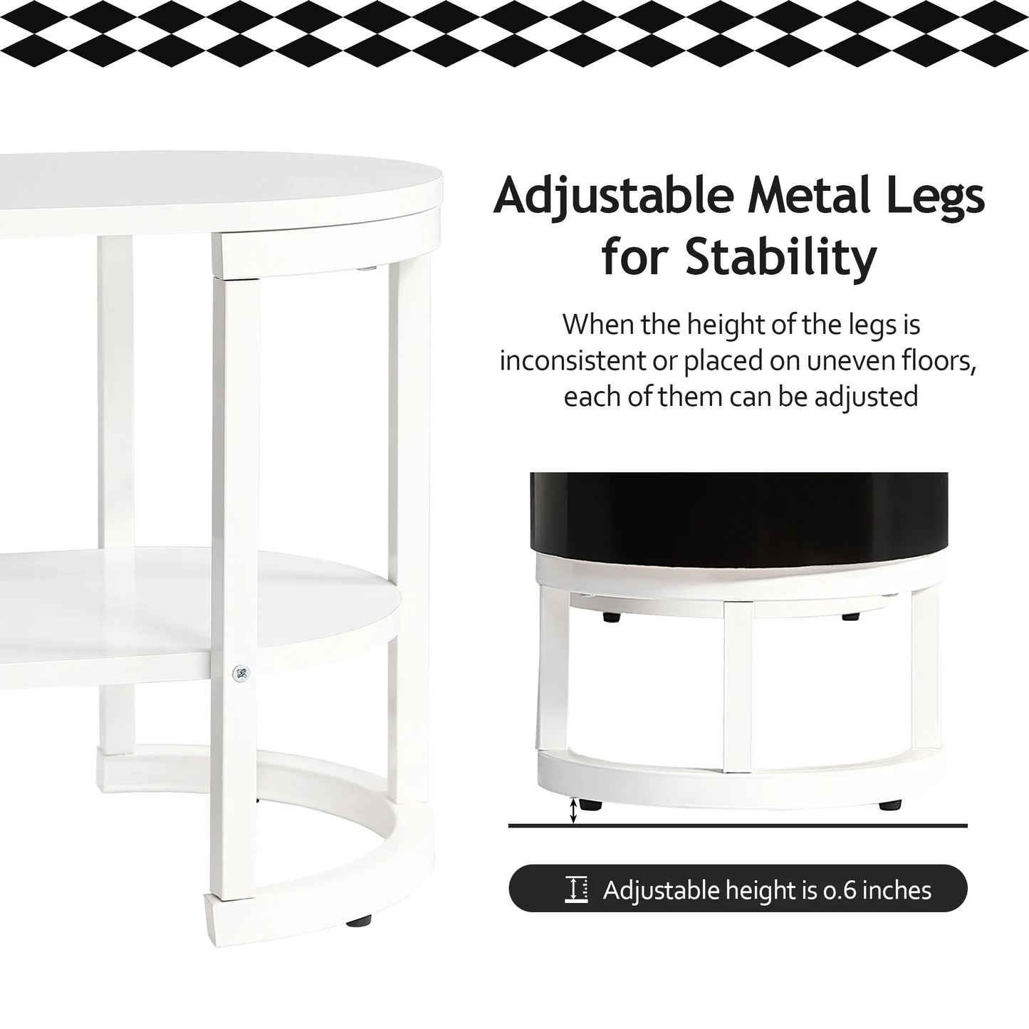 Modern Extendable TV Stand with Drawers and Adjustable Metal Legs