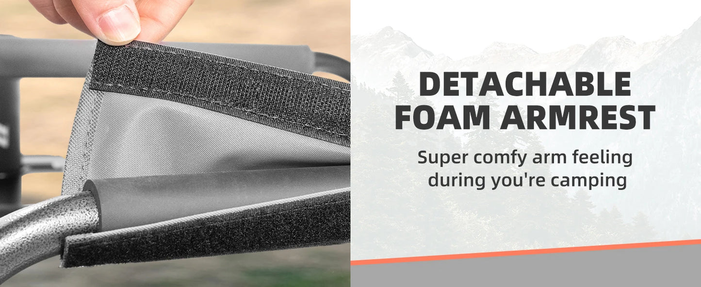 Tisetrail Camping Chair with Cooler Bag and Side Tray Outdoor Directors Chair