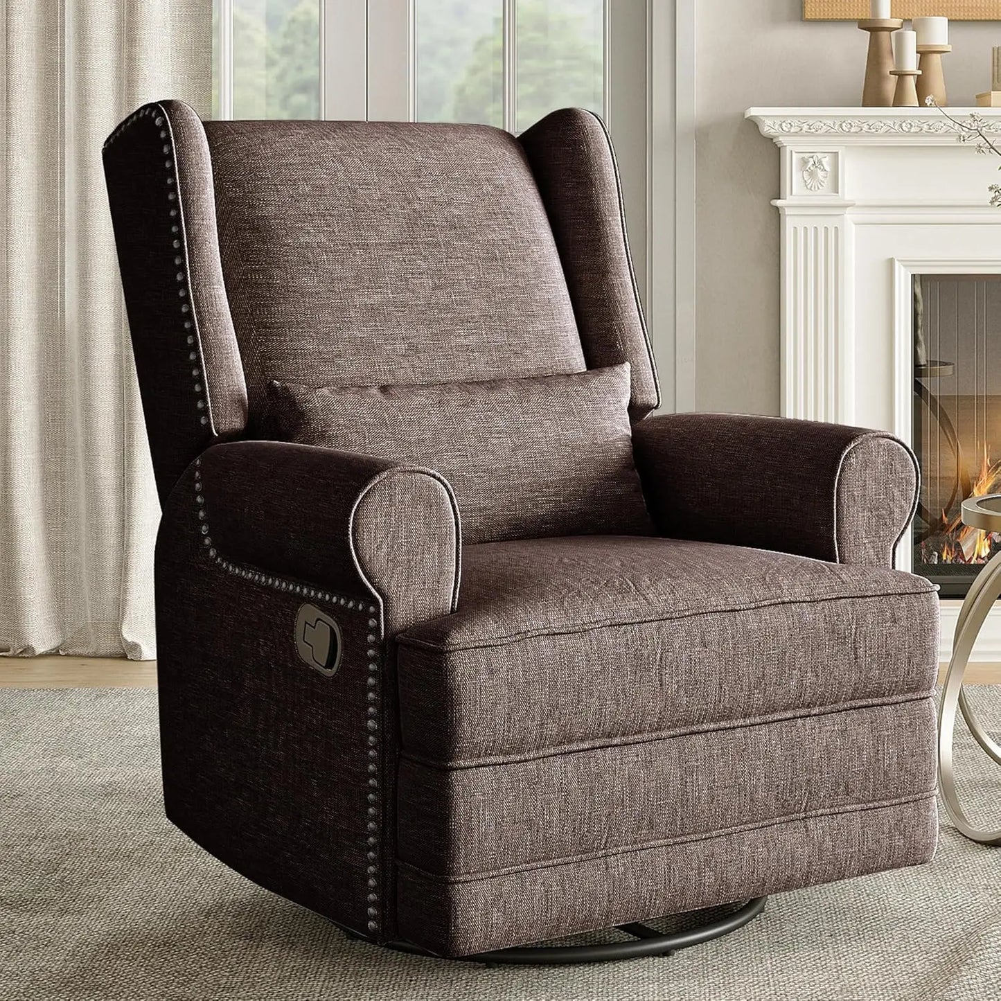 Ljustra RoyalCraft Swivel Recliner Chair Extra Large Footrest Glider