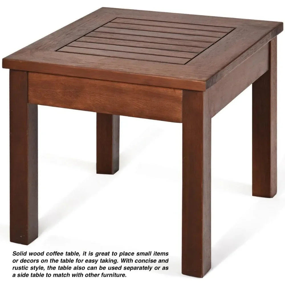 Ljustra 3PCS Outdoor Furniture Set Patio Conversation Set Armchairs Table