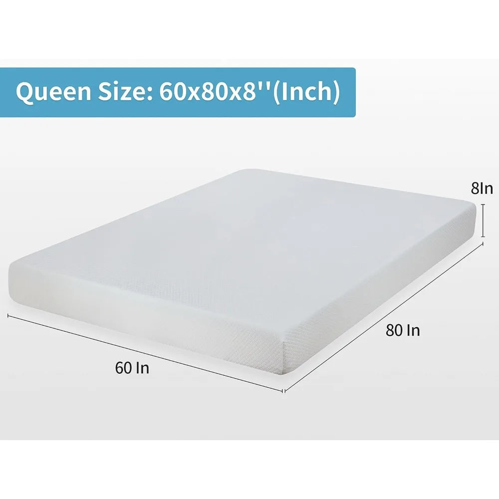 Ljustra Gel-Infused Memory Foam Mattress 8 Inch Medium Firm