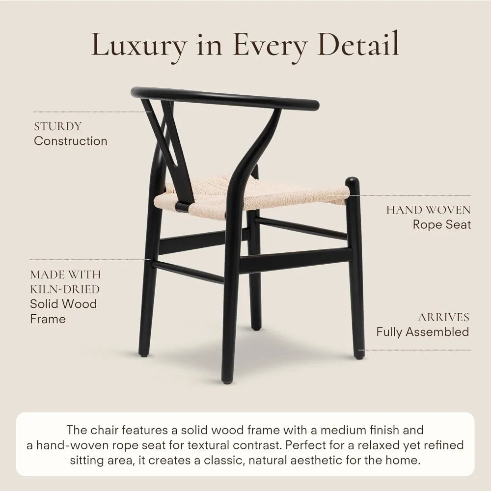 Ljustra Weave Chair Mid Century Modern Solid Wood Indoor Dining Chair