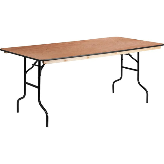 Fielder 6' Rectangular Folding Event Table Portable Dining Banquet