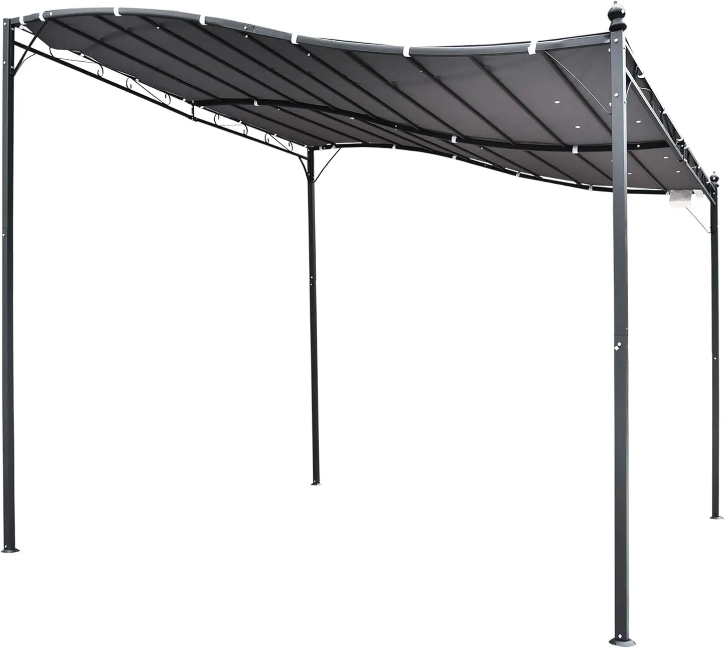 10x10 Steel Outdoor Pergola Gazebo Patio Canopy for Backyard Garden