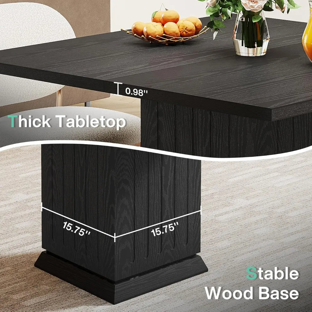 Modern Engineered Wood Small Square Kitchen Dining Table for 4