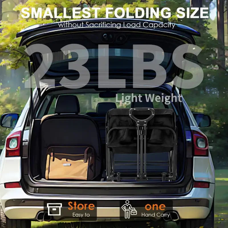 Heavy Duty Foldable Utility Garden Wagon 330 450LB Portable Cargo Cart