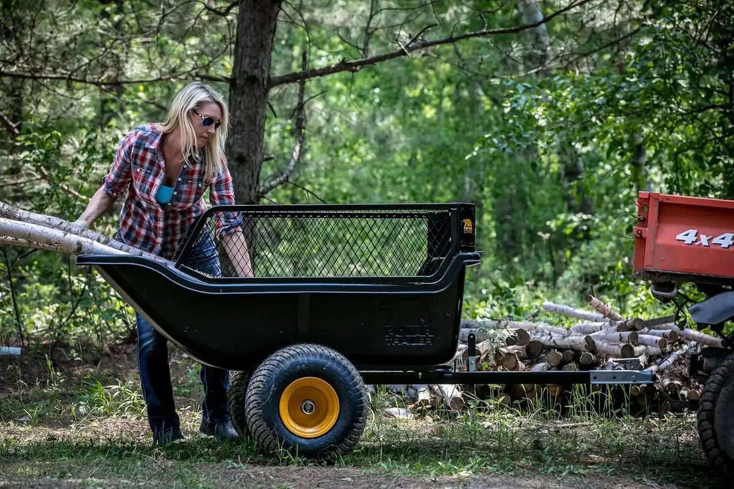Heavy-Duty ATV UTV Utility Trailer 1500 lb Capacity for Ice Fishing
