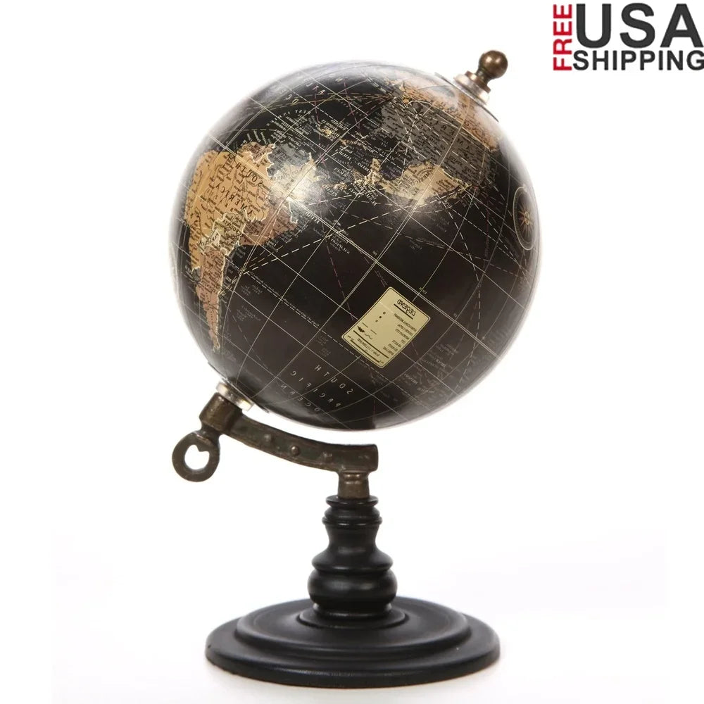 5 Inch Decorative Spinning Globe Home Office Desk Accent Gift