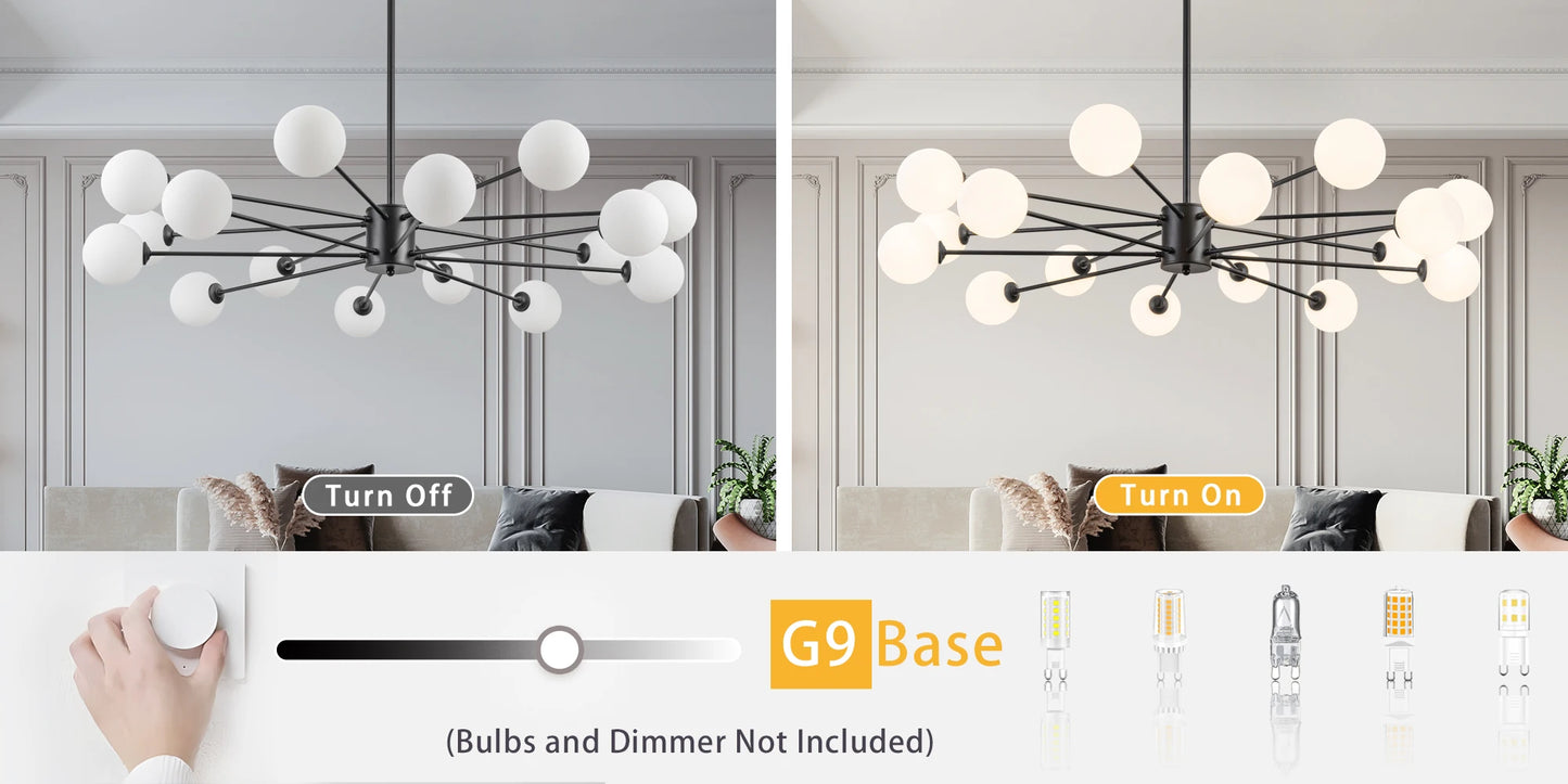 8/12/16 Light Sputnik Chandelier Mid Century Modern Kitchen Lighting