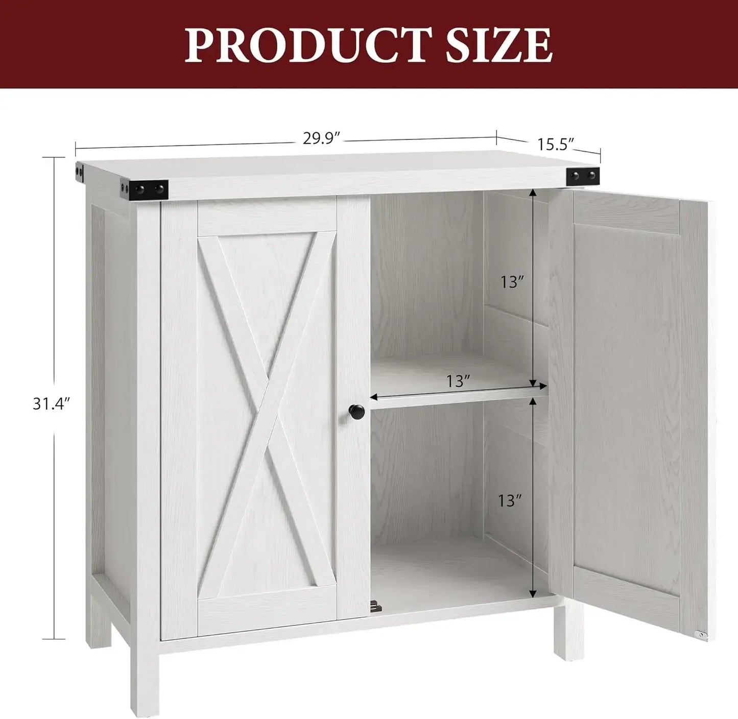 Buffet Cabinet Farmhouse Storage Sideboard Entryway Console Furniture