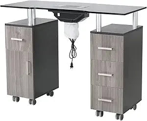 Manicure Table Nail Desk Beauty Salon Workstation with Dust Collector