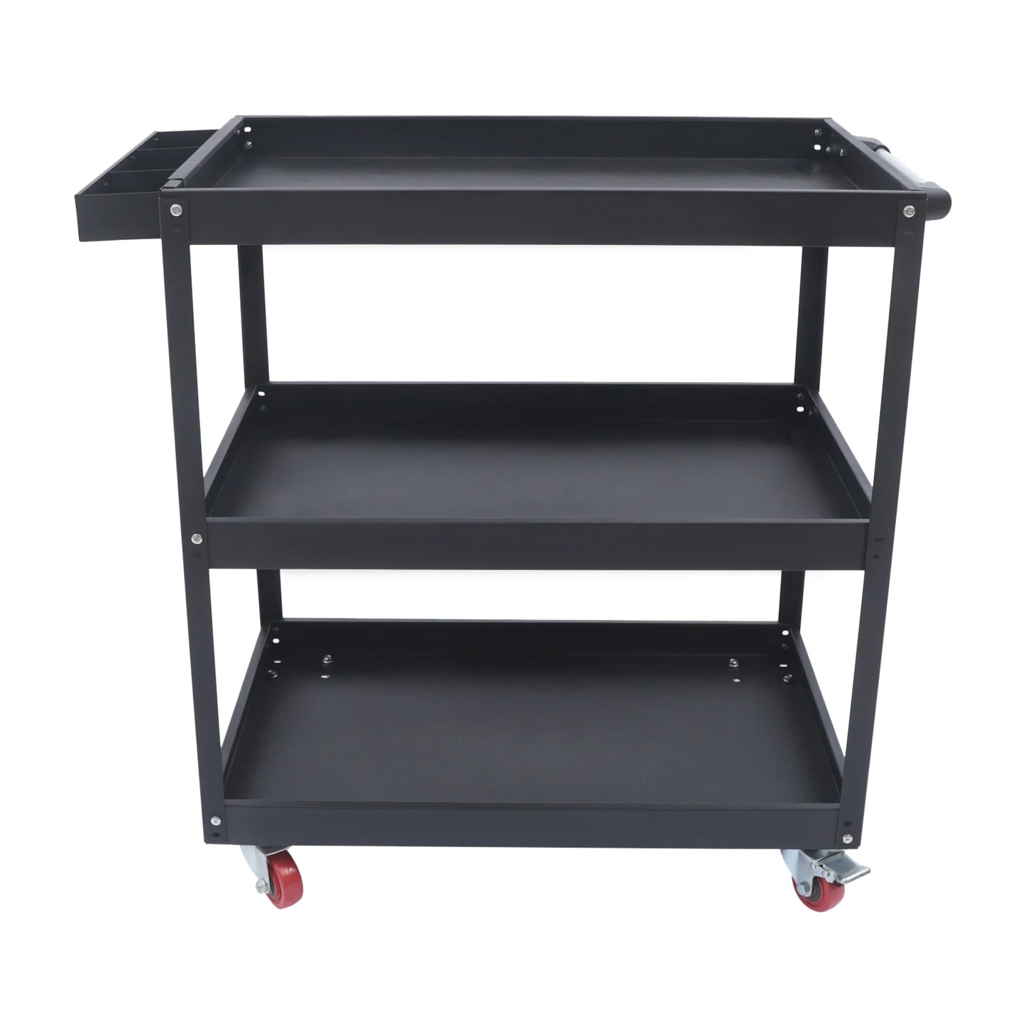 Black 3-Tier Heavy Duty Rolling Tool Cart Utility Organizer Trolley