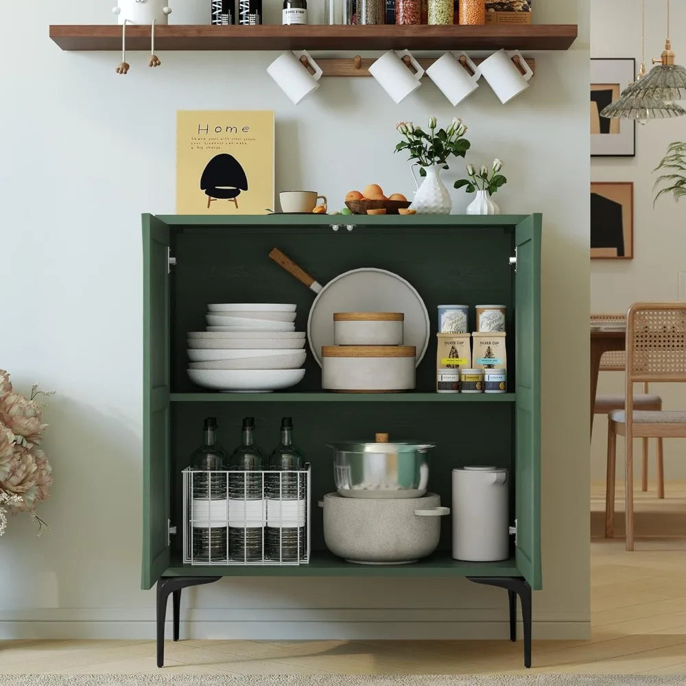 Accent Cabinet Buffet Storage 2 Doors Adjustable Shelf Modern Design