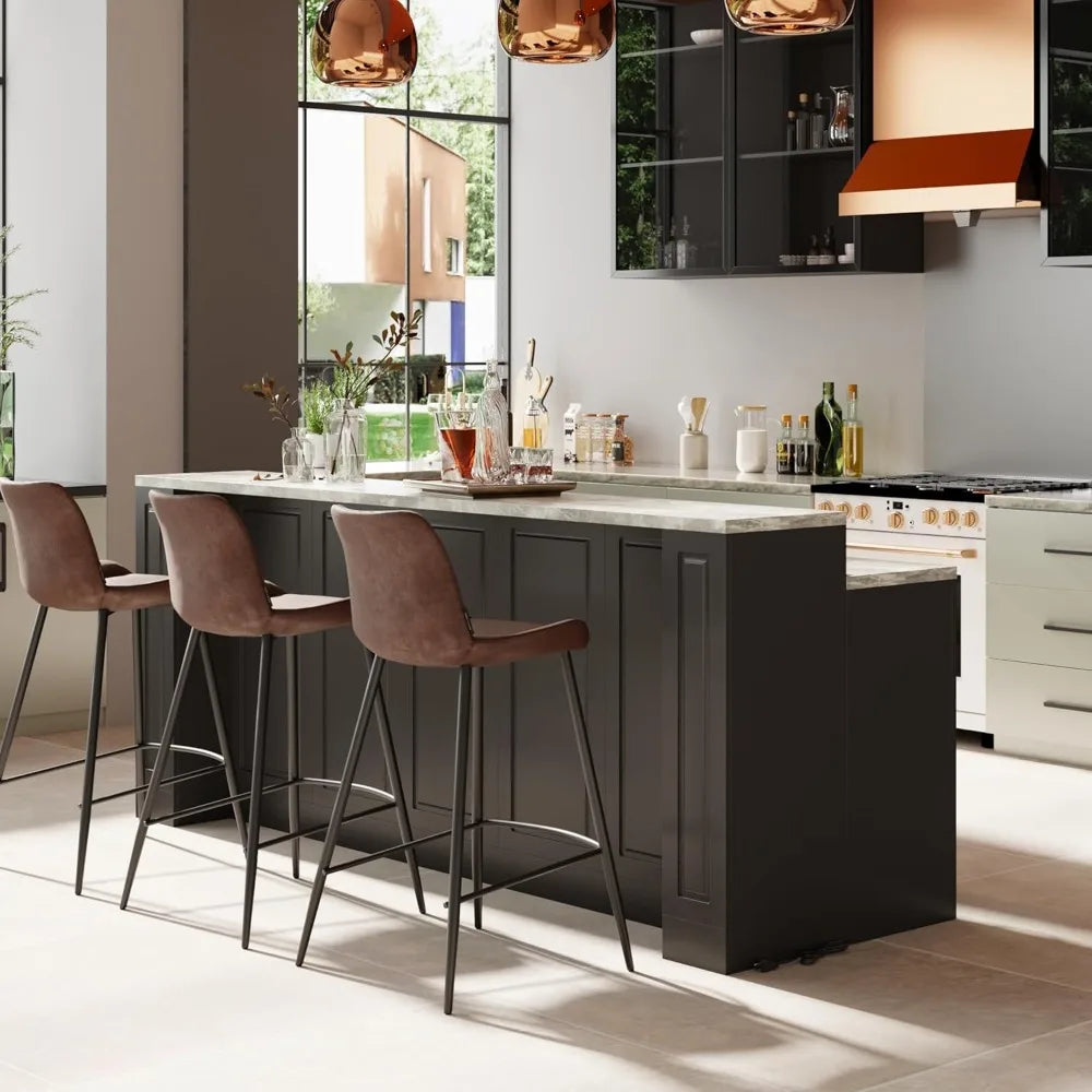 94.5" Kitchen Island Storage Cabinet with Power Outlet & Adjustable Shelves