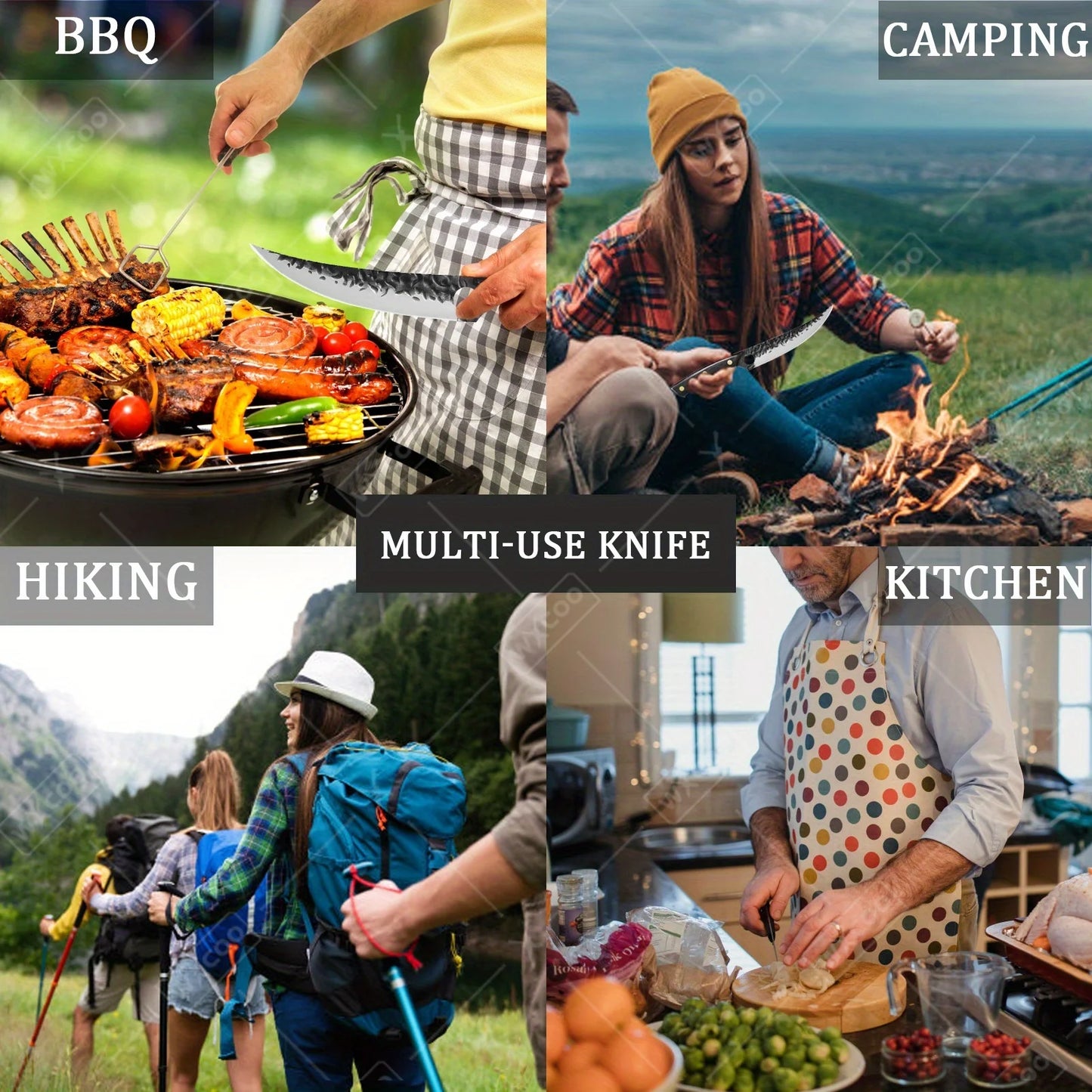 Ljustra High Carbon Steel Boning Knife Professional Cooking BBQ Knife