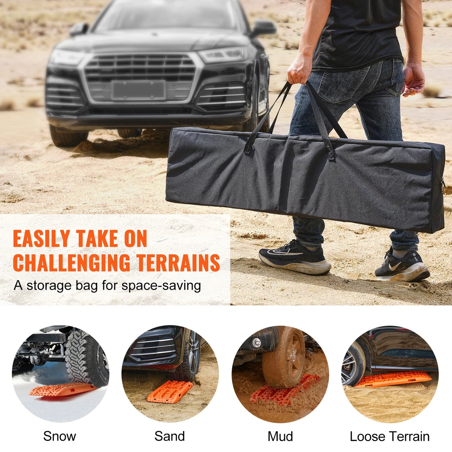 Ljustra 10 Ton Traction Boards Recovery Mats Off-Road Vehicle SUV Pickup