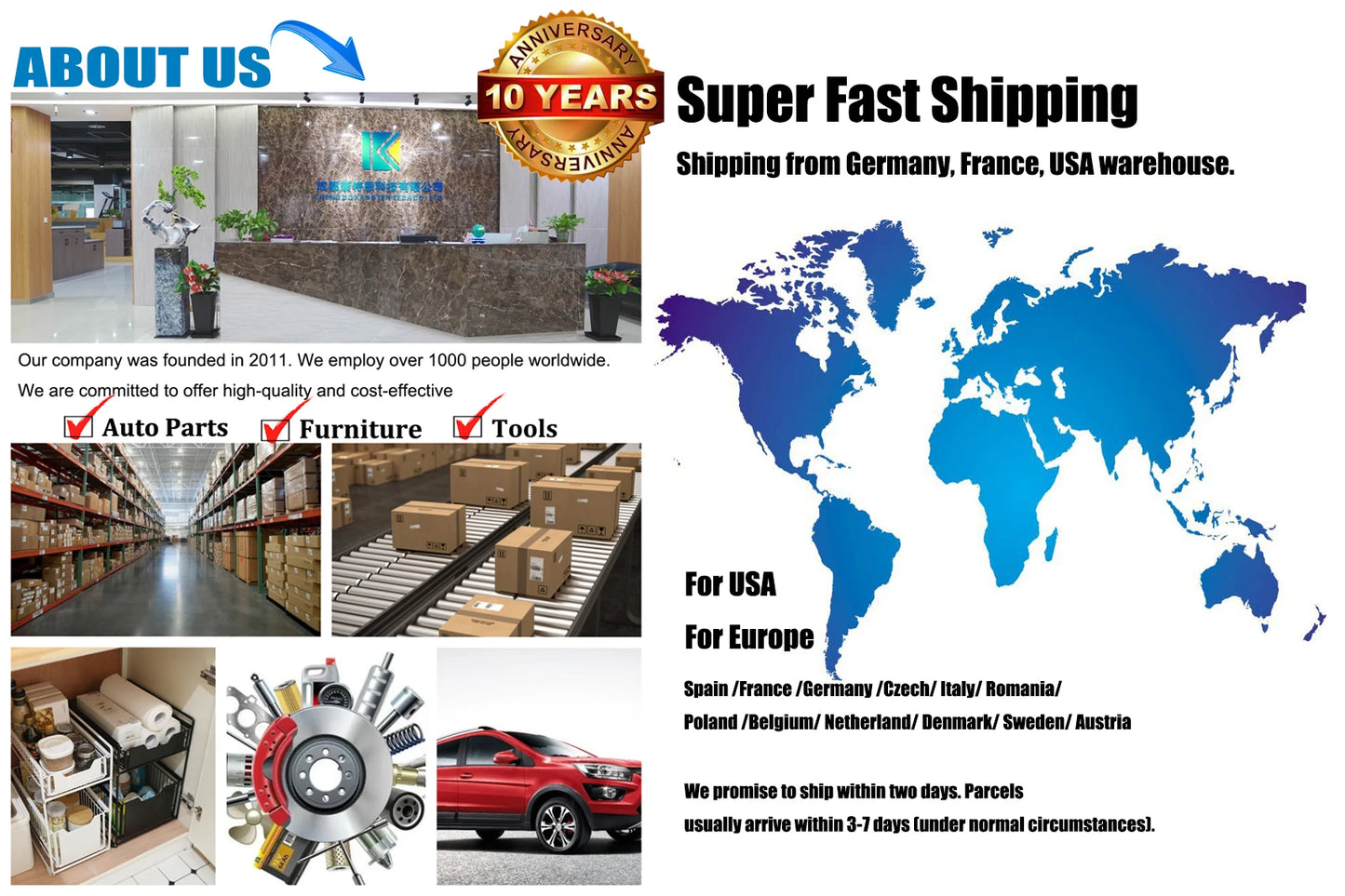 Blue Closet 6 Drawer Dresser Storage Tower Organizer Unit Home Office