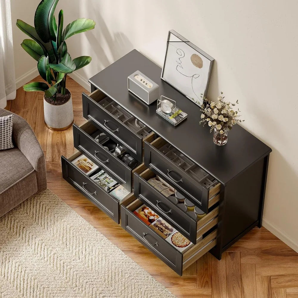 6 Drawer Dresser Chest of Drawers Bedroom Storage Furniture Kids Room