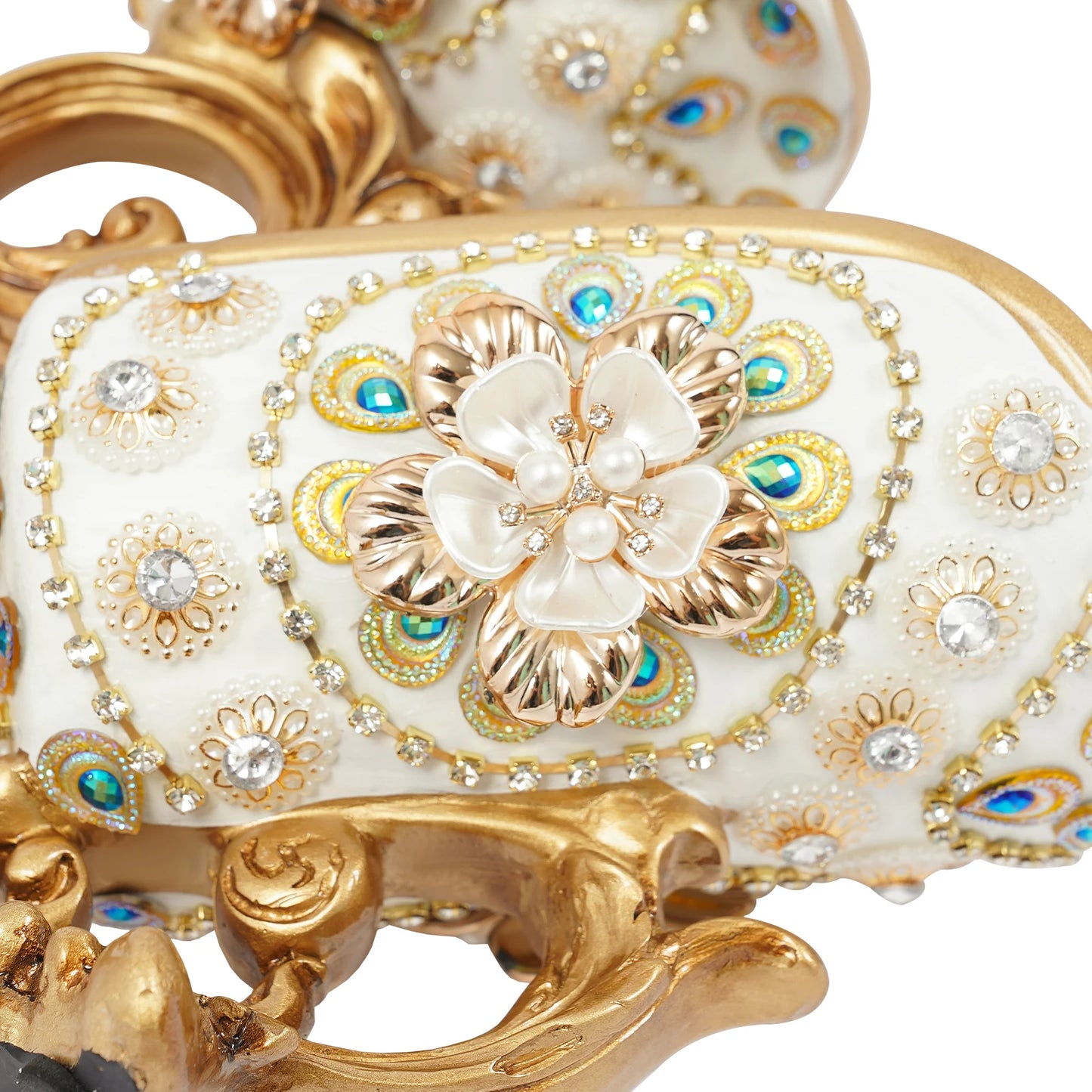 Golden European Style Resin Acrylic Wine Bottle Rack Tabletop Holder