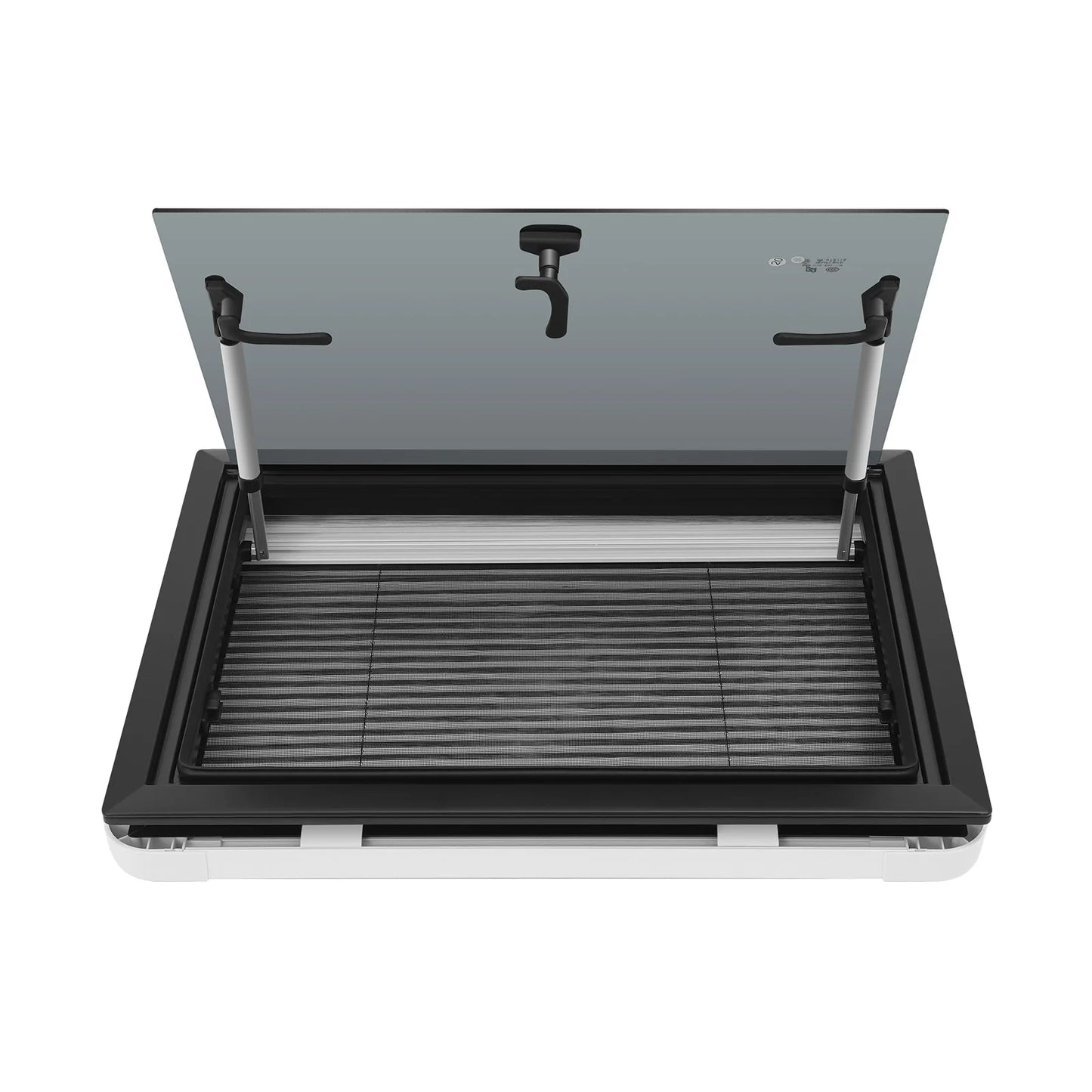 RV Push-out Window Aluminum Alloy Tempered Glass 65 Degree Lockable Handle