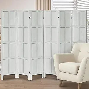 4 Panel Room Divider Freestanding Tung Wood Folding Privacy Screen