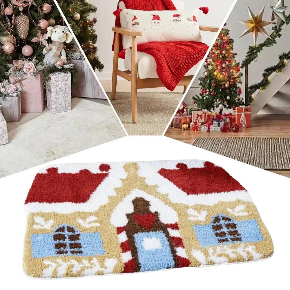 Gingerbread House Welcome Floor Mat Non Slip Indoor Doormat