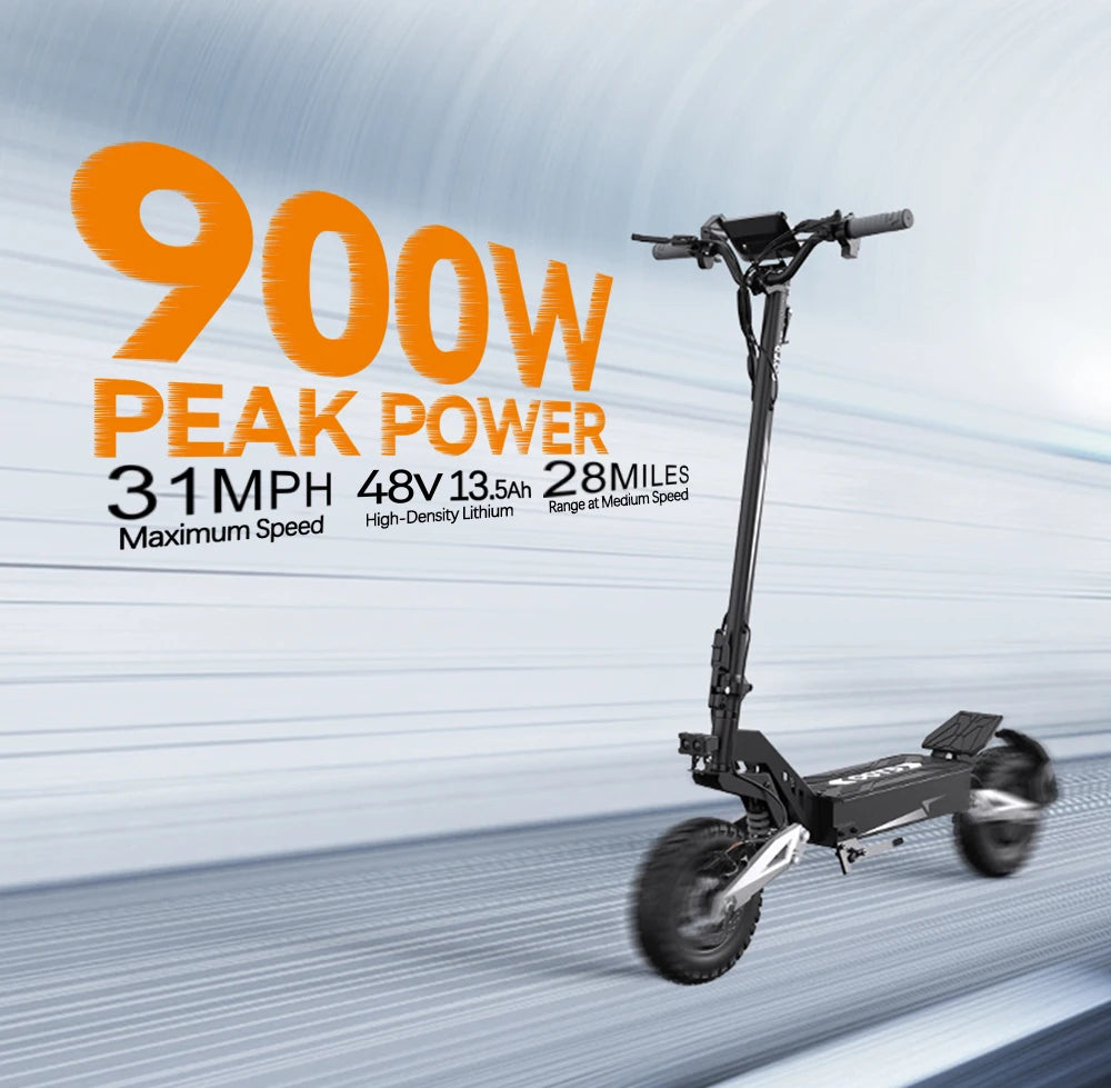 Ljustra Electric Scooter 31mph 900W Off-Road Adult E-Scooter