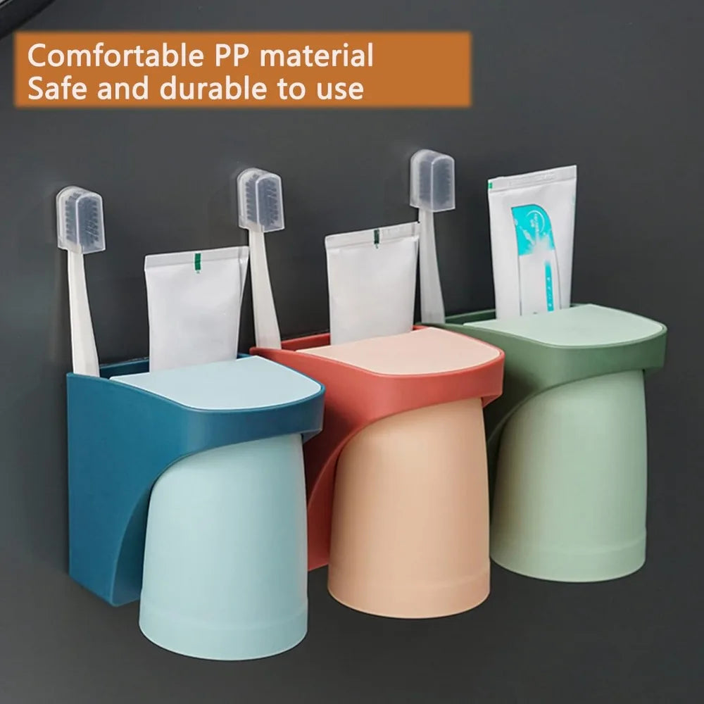 Magnetic Toothbrush Holder Wall Mounted Space Saving Bathroom Organizer