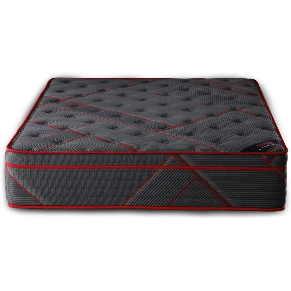 Queen 13" Luxury Hybrid Mattress Medium Firm Support USA Made