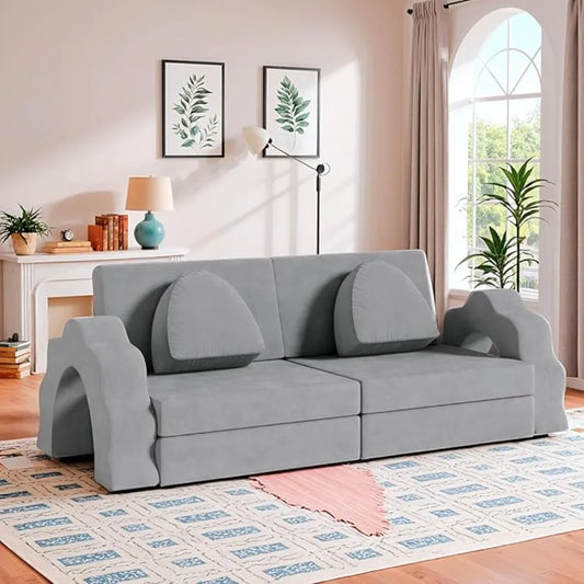 Modular Kids Play Couch Convertible Foam Sofa for Playroom