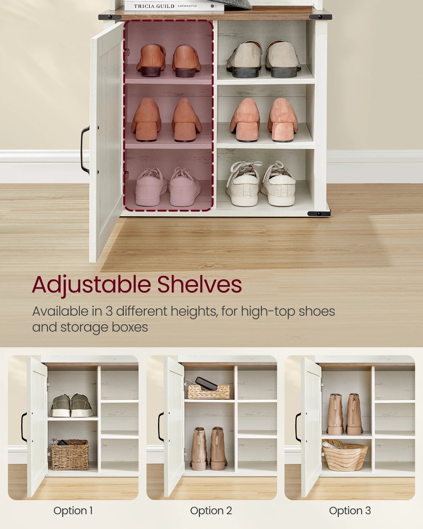 VASAGLE Hall Tree with Bench Shoe Storage Coat Rack Entryway Furniture