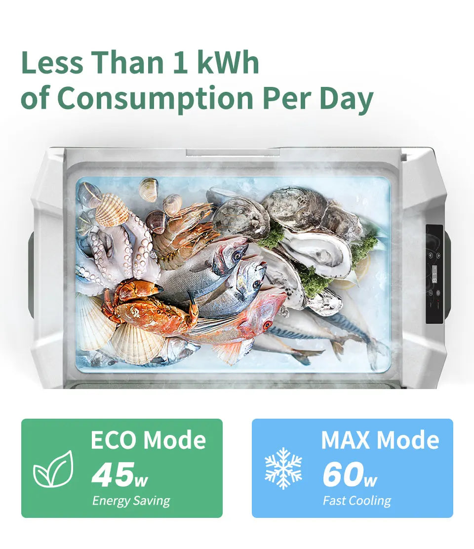 Ljustra Portable Car Refrigerator 25L 35L 45L 12V Compressor Freezer