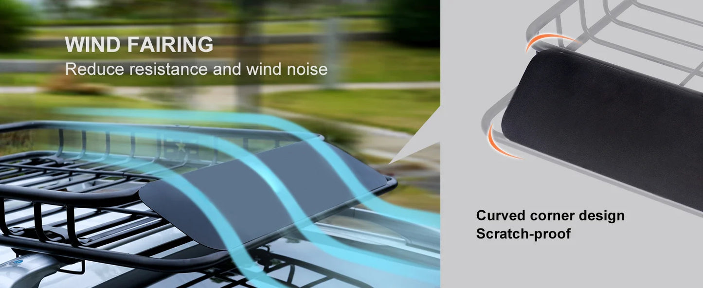 Ljustra Roof Rack Cargo Basket 46x36 Heavy-Duty 200LBS Capacity