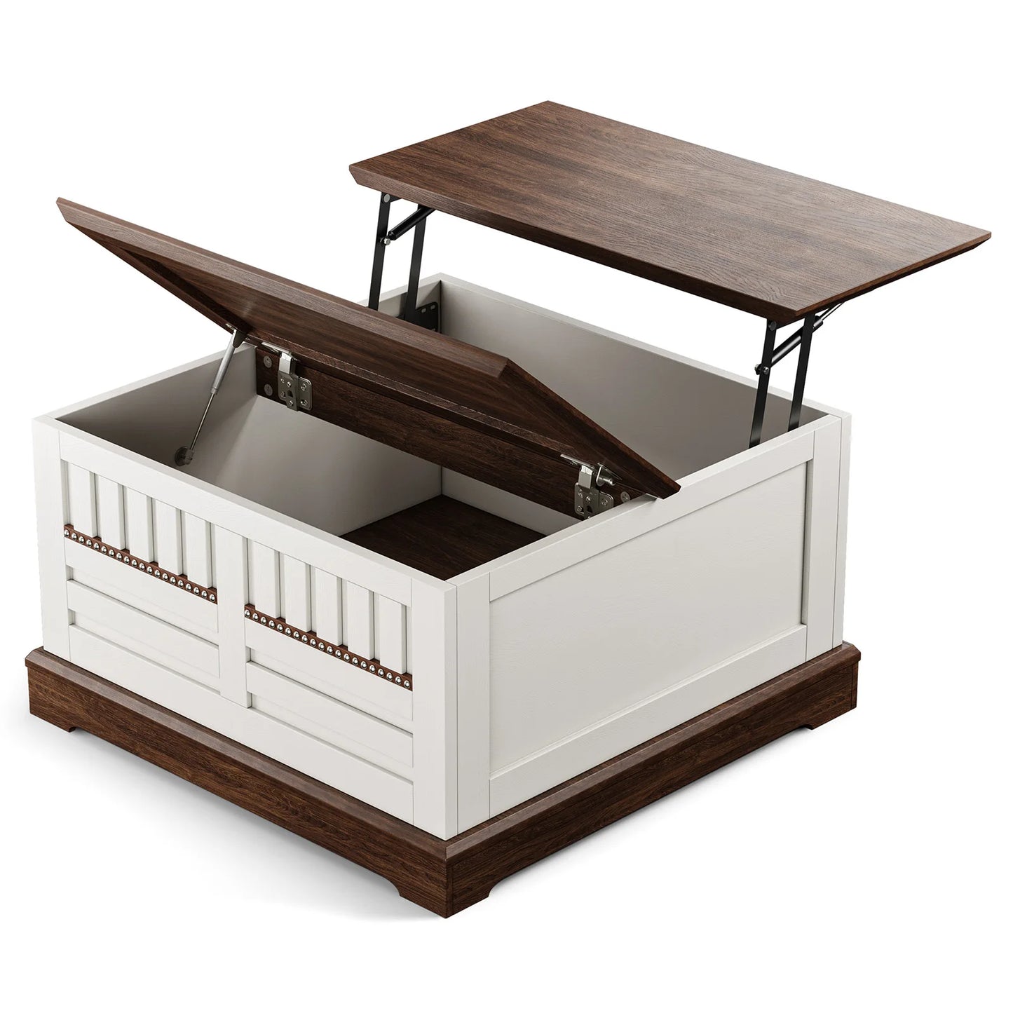 Farmhouse Lift Top Coffee Table with Hidden Storage for Living Room
