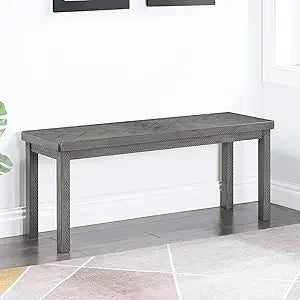 Upholstered Bench for Bedroom Entryway Vintage Wood Legs Ottoman
