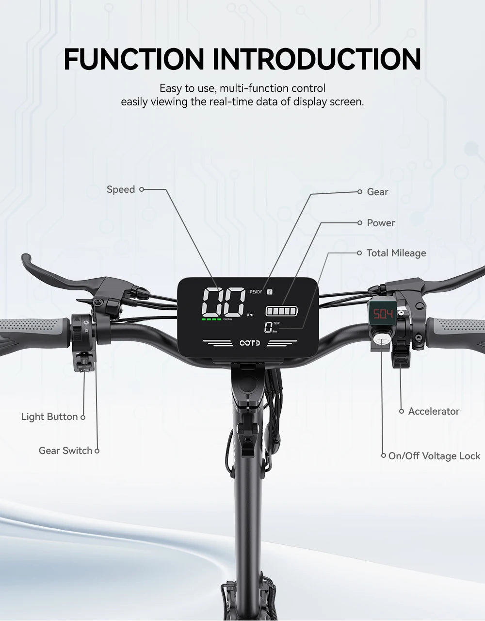Ljustra Electric Scooter 31mph 900W Off-Road Adult E-Scooter