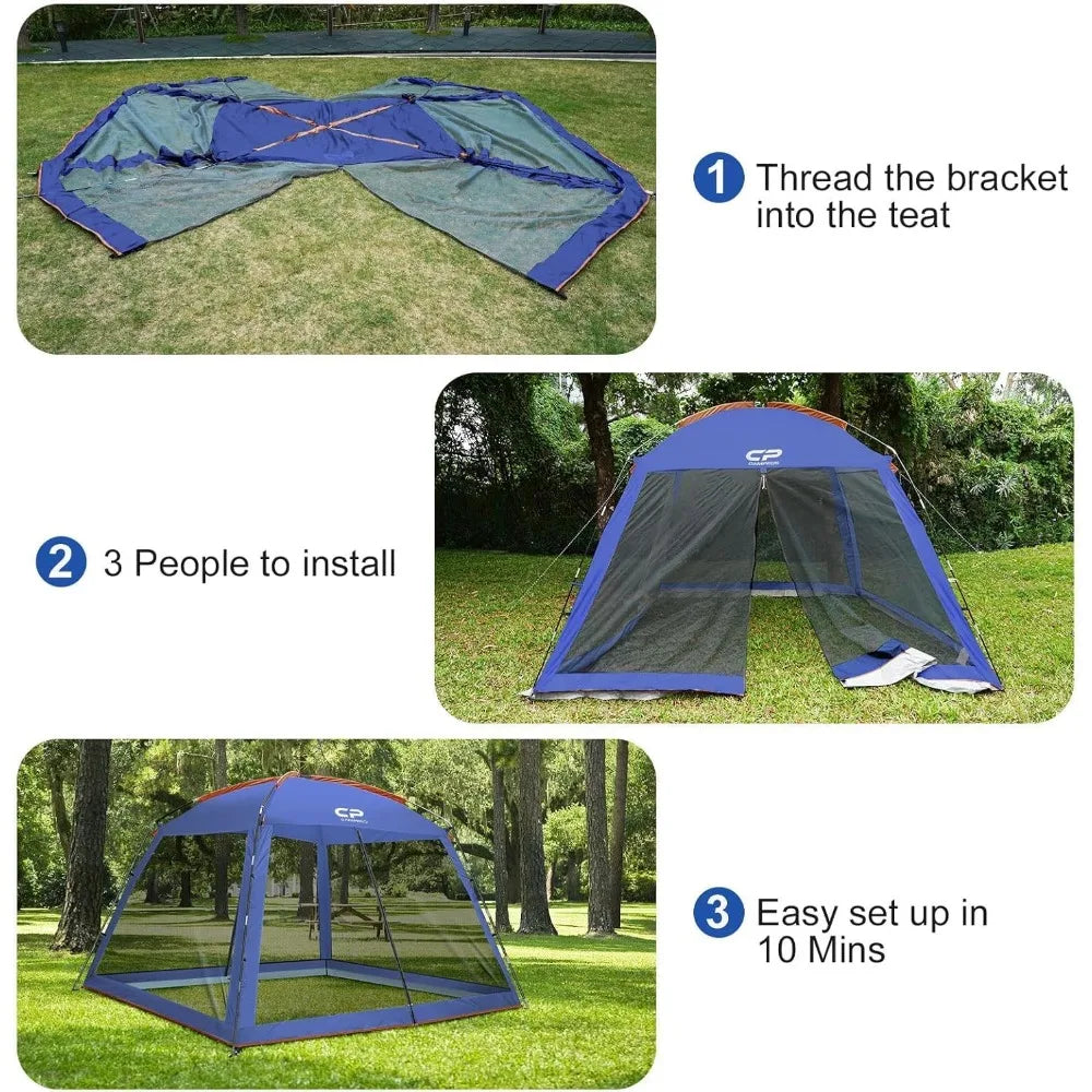 Ljustra 10x10 Ft Screen House Canopy Tent Outdoor Camping Shelter