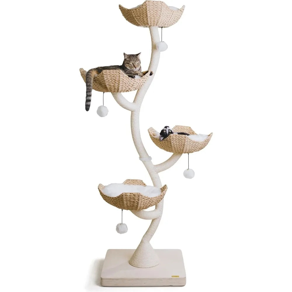 Ljustra 73" Tall Modern Cat Tree Scratching Tower for Large Cats