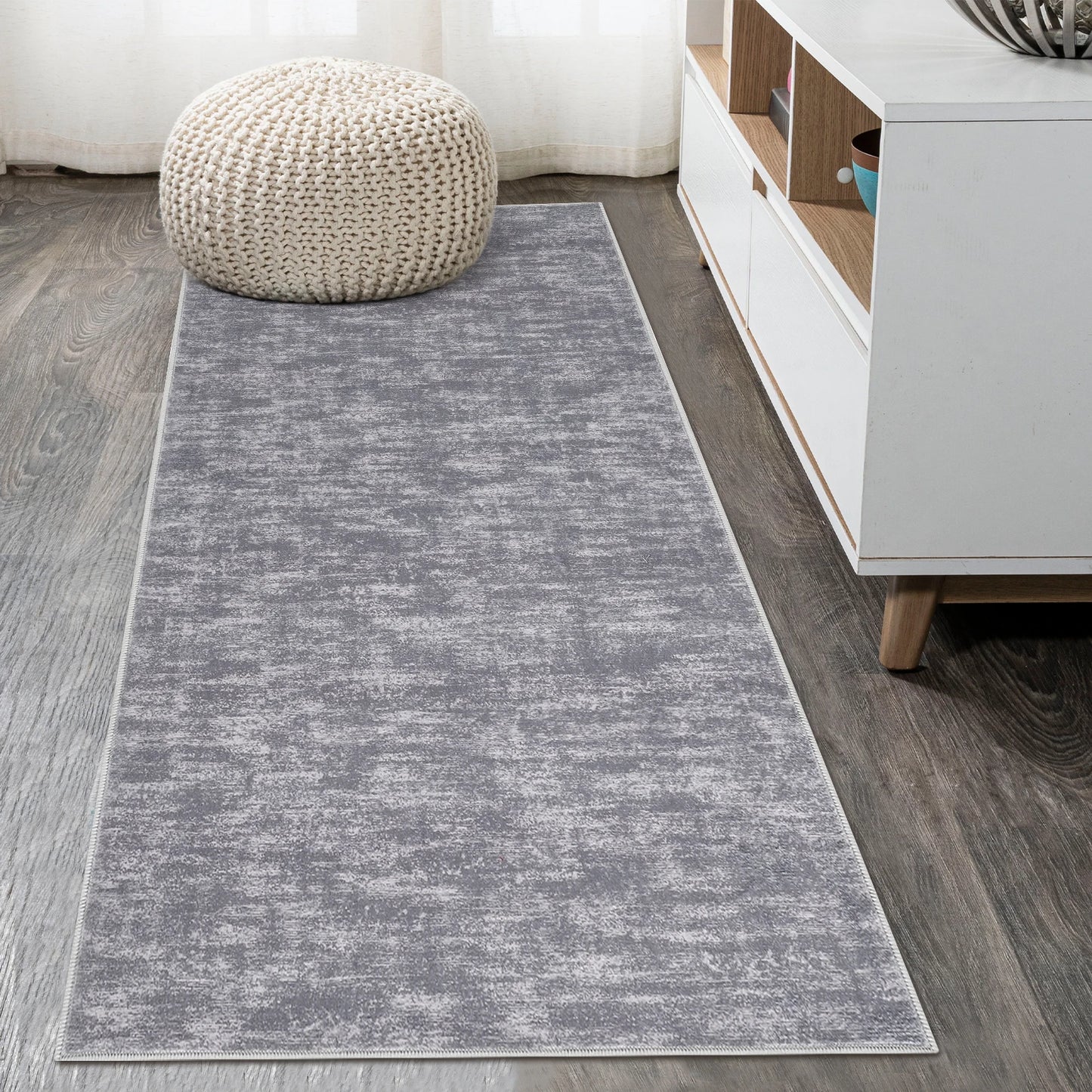 Long Hallway Runner Rug 2x8ft Modern Indoor Accent Mat Machine Washable
