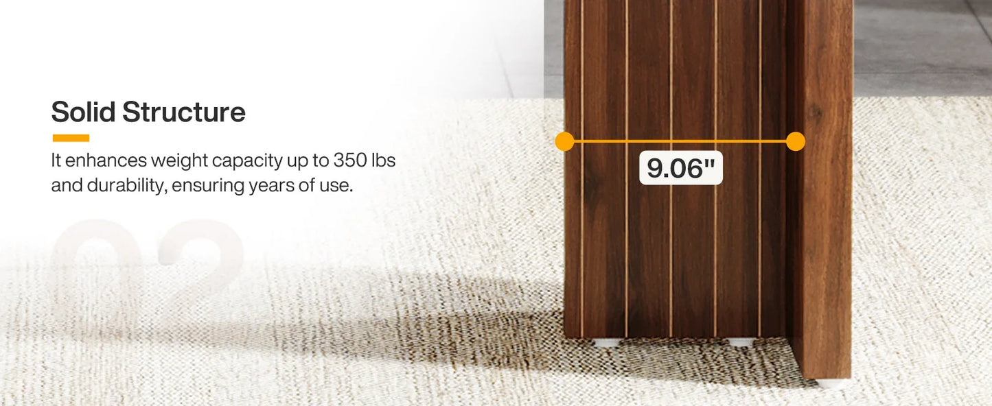 Tribesigns 55 Inch Bar Table Modern Mini Bar with Faux Marble Top