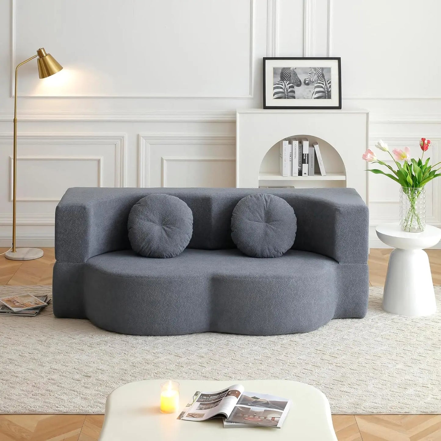 Ljustra Convertible Folding Sofa Bed Memory Foam Sleeper Couch