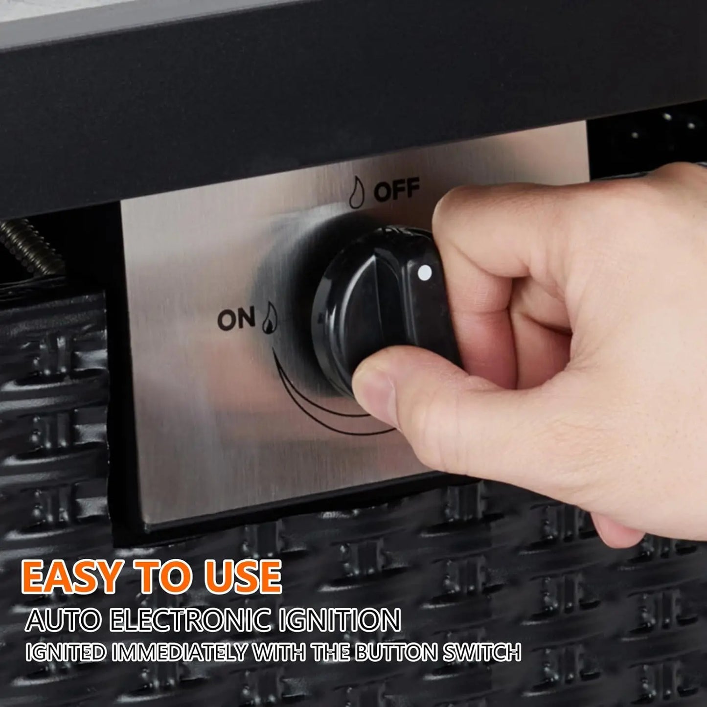 28 Inch Outdoor Fire Pit Table 50000 BTU Propane Fire Pit for Patio