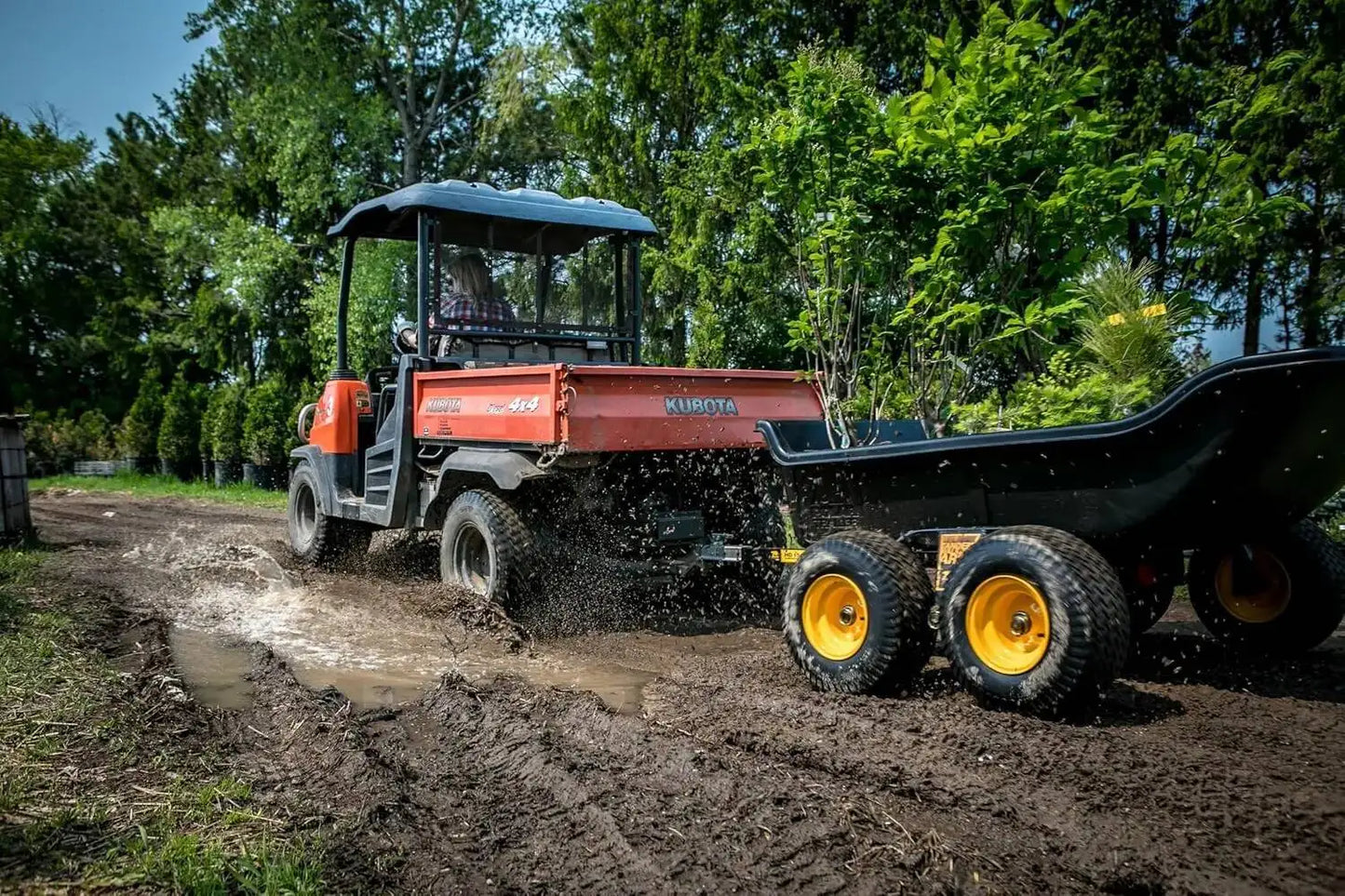 Heavy-Duty ATV UTV Utility Trailer 1500 lb Capacity for Ice Fishing