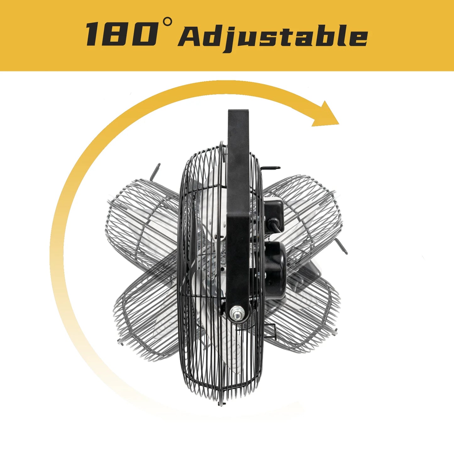 Ljustra 2500 CFM 12 Inch Industrial Wall Mount Fan High Velocity 3 Speed