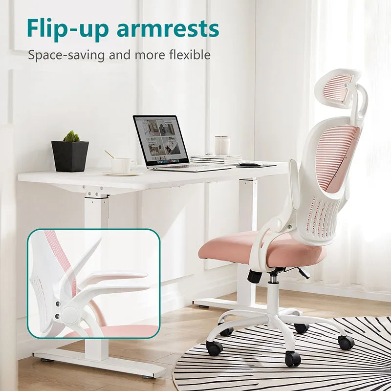 Ergonomic Office Chair Swivel High Back Adjustable Lumbar Support Wheels