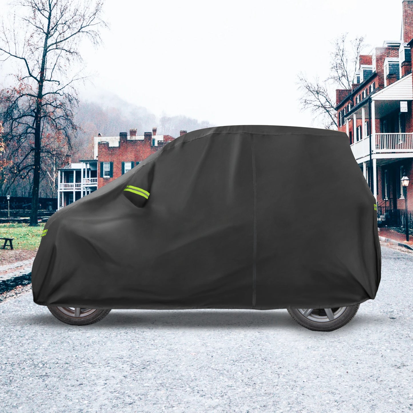 Uxcell Waterproof Car Cover Full Cover Zipper Smart Fortwo 2016-2022