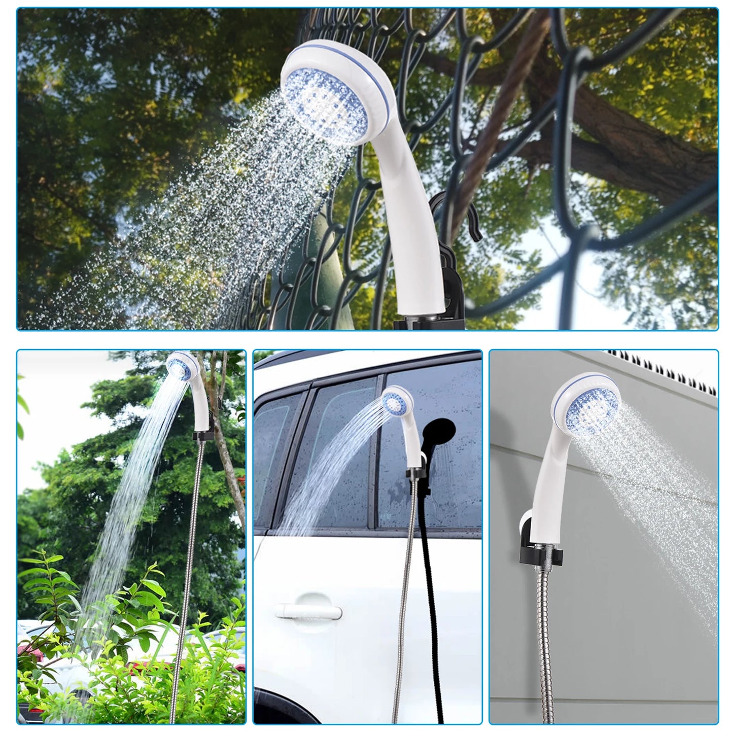 Portable Electric Shower Pump USB Rechargeable for Camping and Gardening